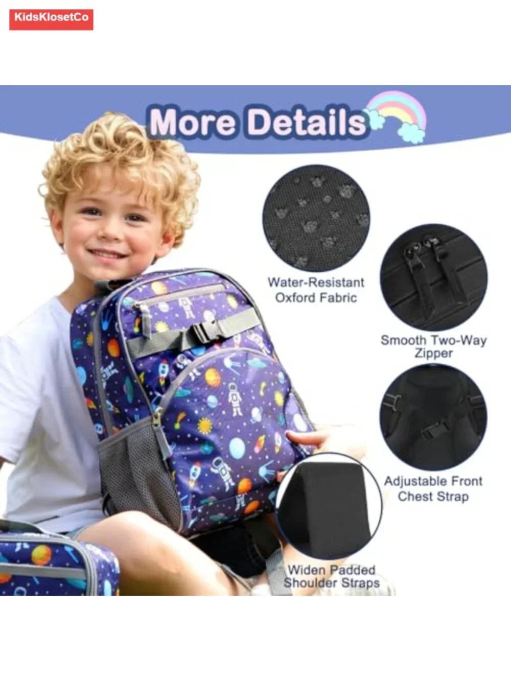 Kids Backpack for Toddler Boys Girls, Lightweight Water Resistant School